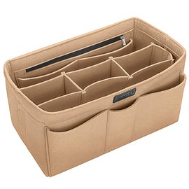 Ropch Bag Organiser for Women’s Handbags, Felt Bag Organiser, Multifunctional Cosmetics Organiser, Nappy Bag Organiser Beige