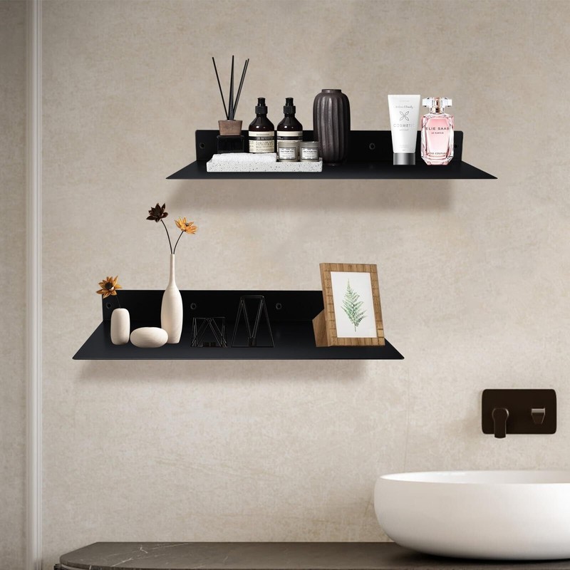 RealPlus Metal Floating Shelf 16.8" x 8" Modern Heavy Duty