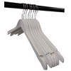 White Finish Wood Top Hanger (Set of 50)