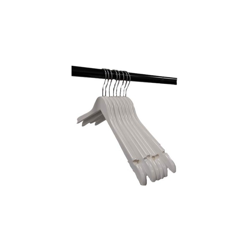 White Finish Wood Top Hanger (Set of 50)