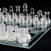 Elegant 10" Glass Chess Set - Premium Quality Board Game