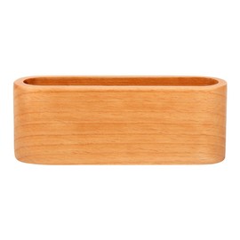 Yosoo Health Gear Wooden Desktop Business Card Holder, A5 Leaflet Holder, A5 Flyer Display Stand, Name Card Case, Storage Box Organizer for Office Desk Desktop(Beech light yellow)