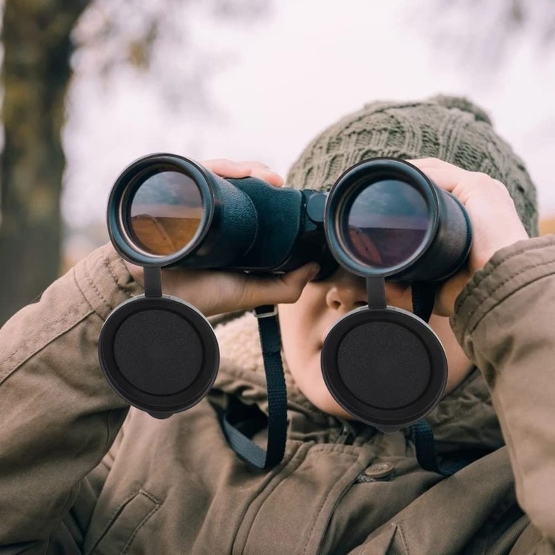 Binoculars Cover, 3 Pieces 42 mm Lens Cover, Rubber Dust