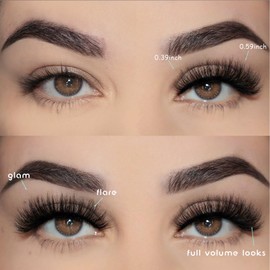 APCYUST Lashes Volume Mink Eyelashes 10 Pairs Cateye Lash Strips Wispy Cat Eye Lashes Natural Look Short Thick Fluffy False Strip Eyelash Full Small Fake Lashes Pack Black Pestañas Postizas for Women