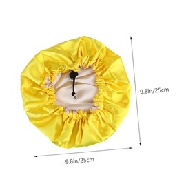 3 piezas Gorro de Seda para Dormir Infantil Ajustable con Cordón Elástico Amarillo Azul Rosa Protección para Cabello y Uso Baño