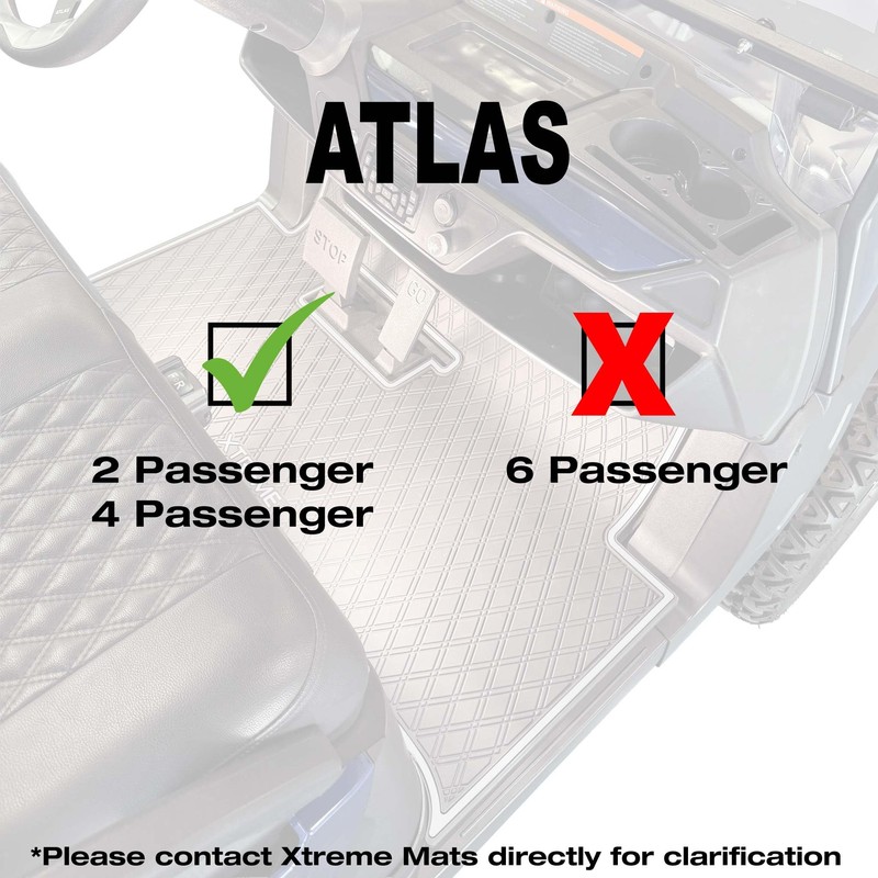 Xtreme Mats Rubber Atlas Compatible Diamond Design Full Coverage Floor
