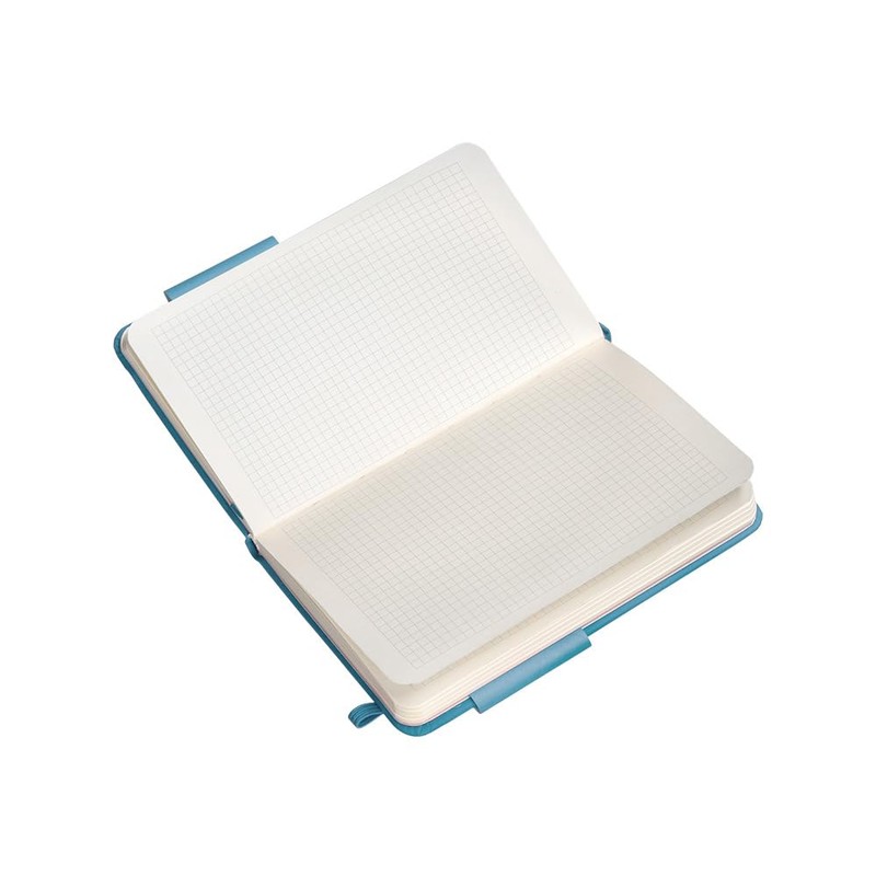 Antartik Notebook with elastic band, hardcover, A6 sheets, squared, light