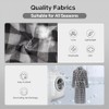 FashGudim Men's Cotton Lightweight Thin Short Dressing Gown Checked Summer