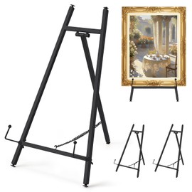 Caballetes para Pintar de Metal Resistente, Caballete para Fotos y Exhibición, 16.5x8.7x4.3 Pulgadas, Soporte Ajustable para Cuadros y Pintura, 2 Pack