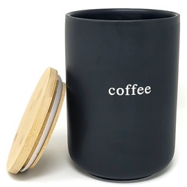 Signature Housewares COFFEE canister with Lid, Black