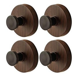 ANJOBIBI Suction Cup Hooks, Wood Grain Suction Cup Hooks for Shower, Mirror, Wall, Bathroom, Glass, Hanging Towels - 4 Pack(Wood Grain)