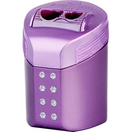 Faber-Castell RollOn Sparkle Double Hole Sharpening Box in Three Assorted Colours