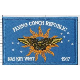 NAS Key West Conch Republic Flag Patch – with Hook and Loop, NFO Wings (Copy)