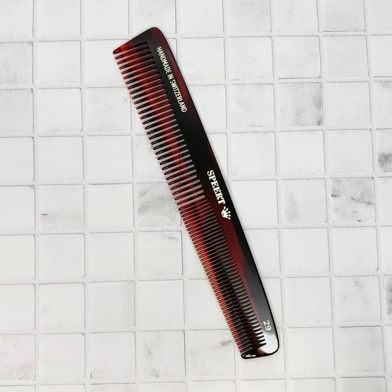 Speert #29 Handmade Wide Narrow Tooth Comb Tortoise Havana Acetate