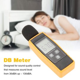 Digital Sound Level Meter, Portable Sound Level Meter, 30 dB to 130 dB Noise Level Meter with LCD Display, A/C, Weighted for DIY, Factories and Roads