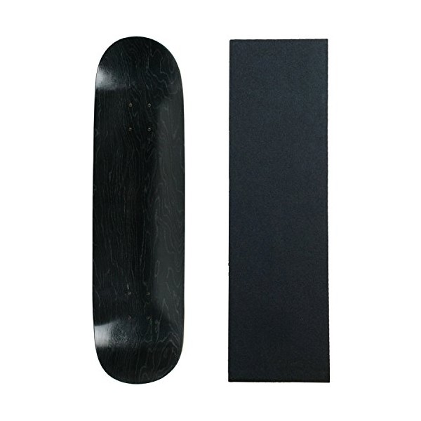 Moose Skateboard Deck Blank Stained Black 8.0" Black Grip