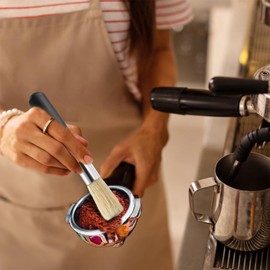 AzureRay Barista Brush - Vegan Cleaning Brush for Portafilters & Espresso Machines Sustainable Coffee Brush with Ergonomic Design