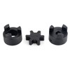 1/2" to 1" L075 Flexible 3-Piece L-Jaw Coupling Coupler Set