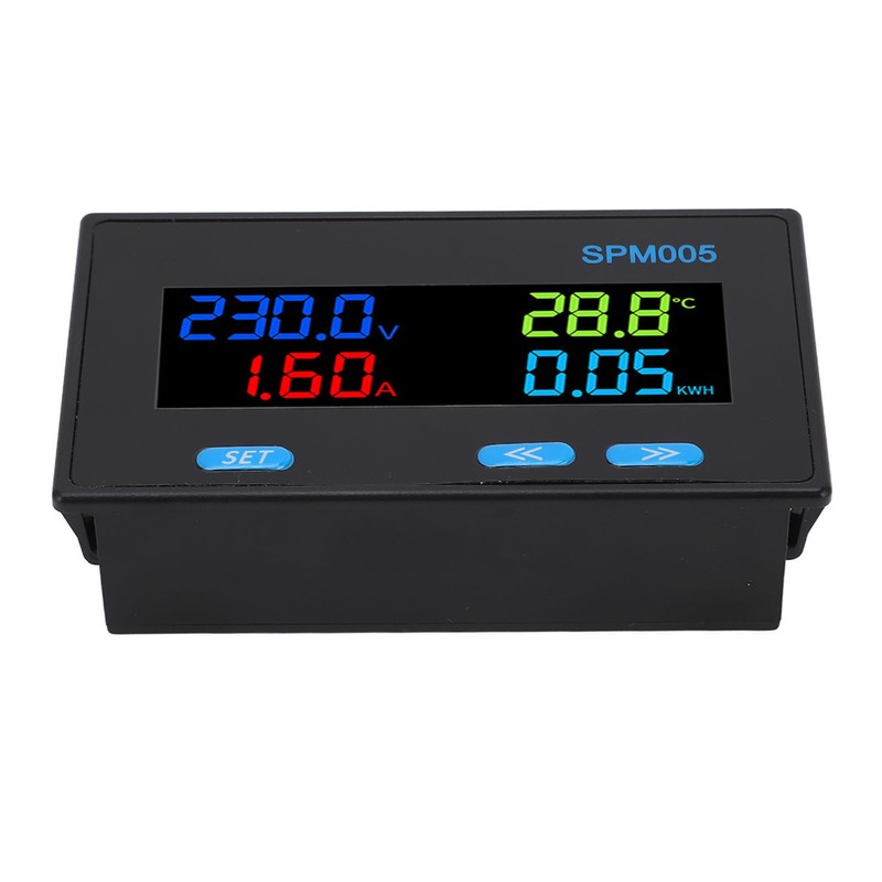 Digital Voltmeter Ammeter Panel 8 in 1 Multifunctional Power Meter