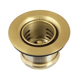 Kingston Brass K451BBB Portland Stainless Steel Bar Sink Basket Strainer, Brushed Brass