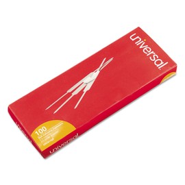 Universal 81004 Self-Adhesive Paper and File Fasteners, Two Inch Capacity, 100/Box