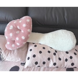 Hofun4U Mushroom Plush Pillow - 39 inch Mushroom Shaped Stuffed Long Body Pillow - Polka Dot Mushroom Plush - Christmas Birthday Gifts Choice Sofa Home Decoration (Pink)