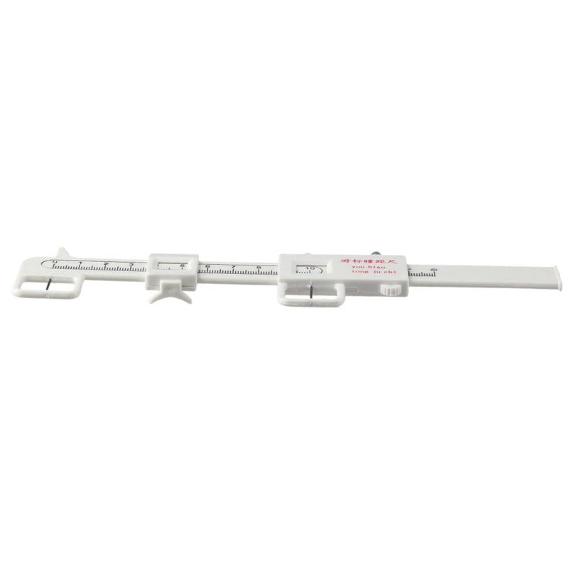 SHUATI Eye Ophthalmic Tool White Convenient Plastic Pupil Distance Meter