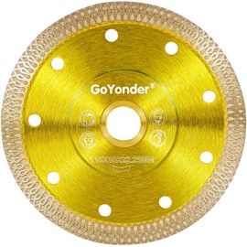 GoYonder Super Thin Diamond Ceramic Saw Blade Porcelain Cutting Blade for Cutting Ceramic Or Porcelain Tile (4.5"(115mm)-Golden)