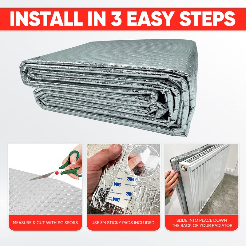 Radiator Foil Reflective Thermal Bubble Heating Insulation (5m x 60cm)