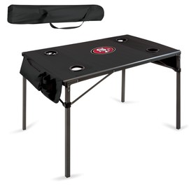 PICNIC TIME Black San Francisco 49ers Portable Folding Travel Table