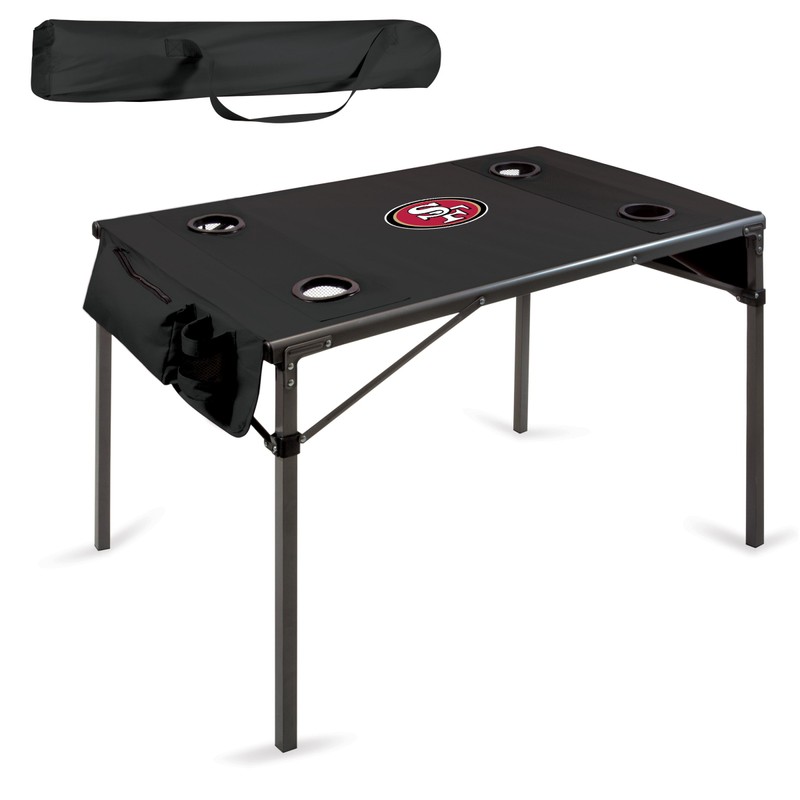 PICNIC TIME Black San Francisco 49ers Portable Folding Travel Table