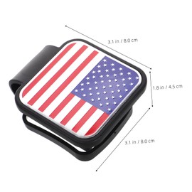 GRIRIW Trailer Hitch Cover with Flag Design Durable Plug for Offroad Vehicles Easy Installation Towing Accessory Dustproof Hitch Receiver Cover for Trucks
