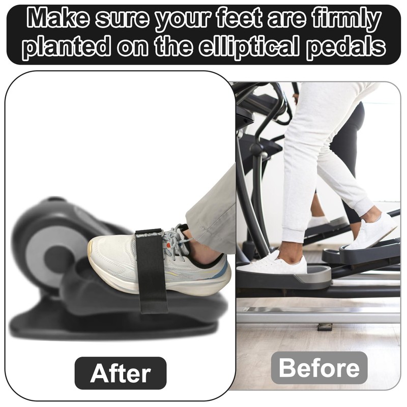 2pcs Ellipse Leg Exerciser Machine Pedal Straps, Traction Bands for
