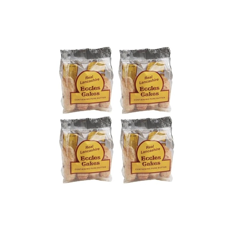 Real Lancashire Eccles Cakes 200g (4 x 4 Packs |