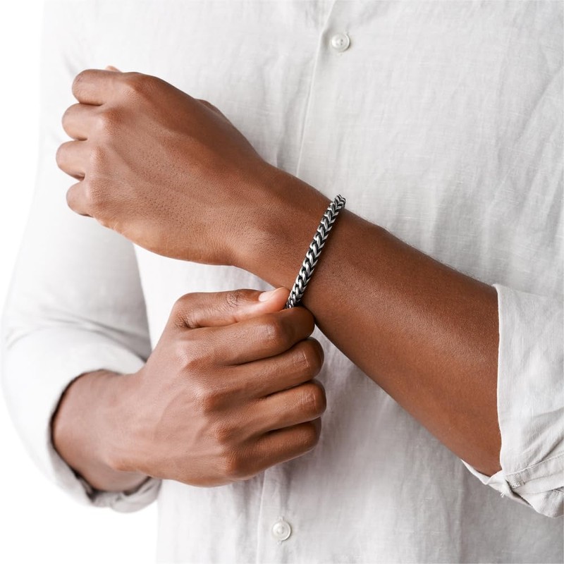 SKAGEN Torben Men's Stainless Steel Bracelet with Clasp, Stainless Steel