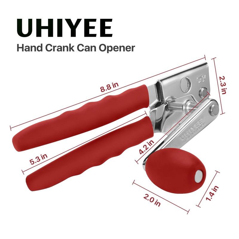 Commercial Can Opener, UHIYEE Hand Crank Can Opener Manual Heavy
