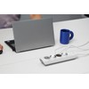 revolt Wall Power Strip: 3-Way Power Strip with USB-A and