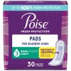 Poise Incontinence Pads for Women, 3 Drop Light Absorbency,30c