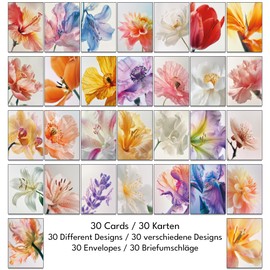 Flowers and Nature Greeting Cards with Envelopes Ideal for Various Occasions Greeting Card