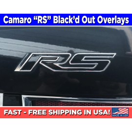 Avery Camaro RS Emblem Overlays, Vinyl Camaro RS Black-out Decals, Camaro RS Stickers