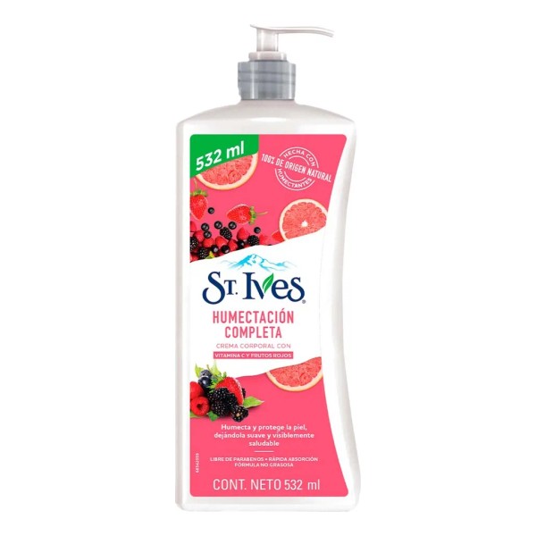 ST.IVES Crema Corporal Vitamina C y Frutos Rojos Humectación Completa
