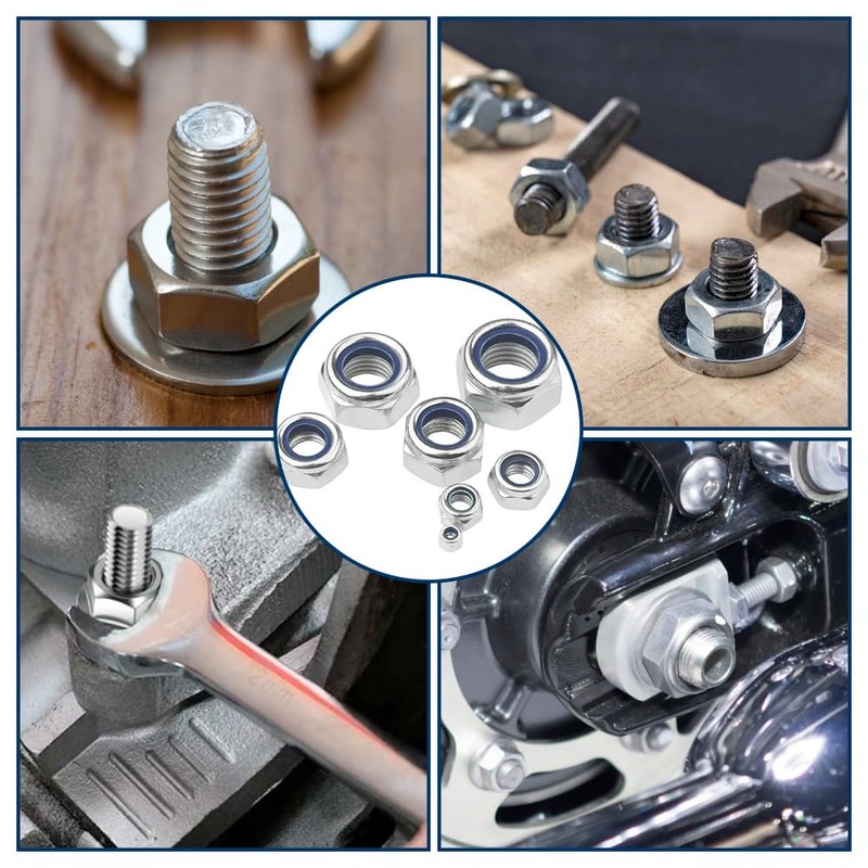 170 PCS Locknut Assortment 7 Sizes Nylock Nuts M3 M4