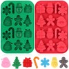 2 Pack Christmas Chocolate Candy Molds, 3D Silicone Snowflake Xmas
