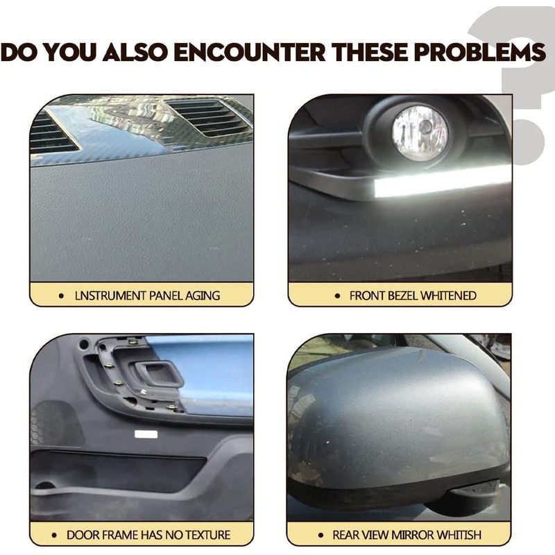 Crystal Coating for Car, Plastic Parts Refresher, Great Gloss Protection