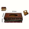 Tissue Box Holder, Elegant Wooden Antique Book Tissue Holder Dispenser,