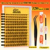 GlowVane Volumen Cluster-Lashes D Curl, Lash-Cluster, Wimpern-Extensions Einfach zu Hause,Wiederverwendbare