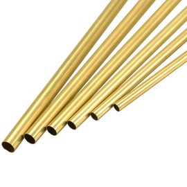 TA-VIGOR 6pcs Brass Tube,1mm 1.5mm 2mm 2.5mm 3mm 3.5mm OD x 0.2mm Wall Thickness 300mm Length Straight Brass Tubing Seamless Round Brass Tube for Crafts