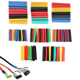 164PCS Electric Insulation Heat Shrink Sleeving, Heat Shrink Tubing, Wire Repair Kit, Shrink Wrap Tubingfor Fixing and Protecting Components Workshop Hand Tools (Yellow, Blue, Black, Green, Red)
