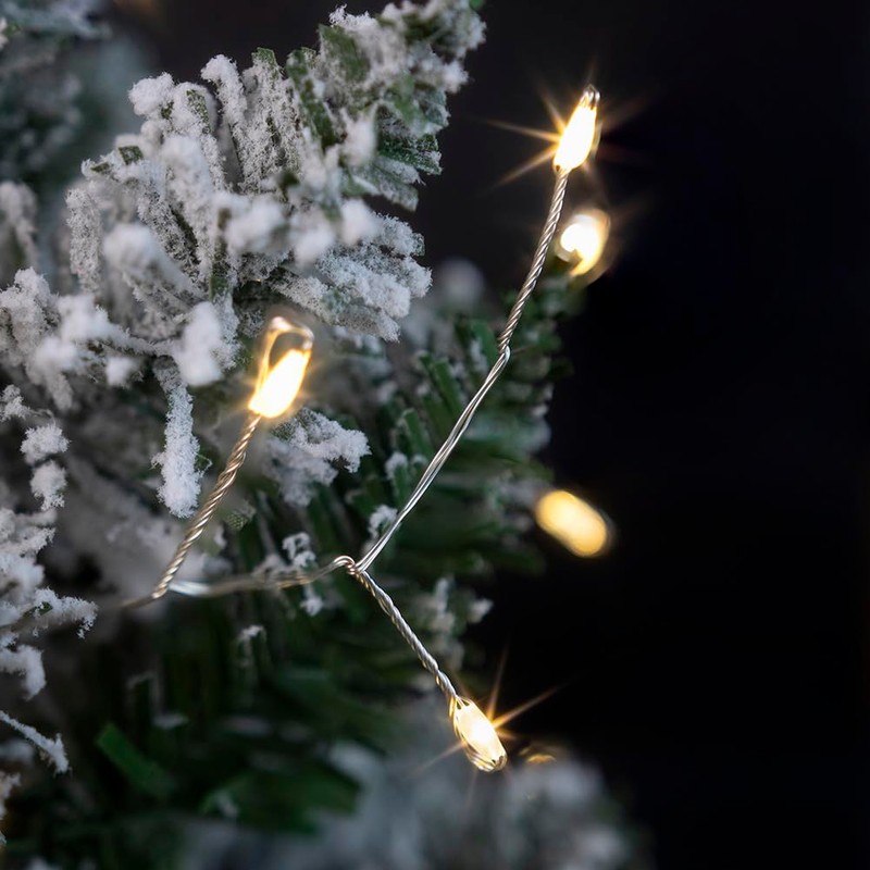 PCORES Fairy Lights Plug in, 6M 200LED Firecracker String Lights