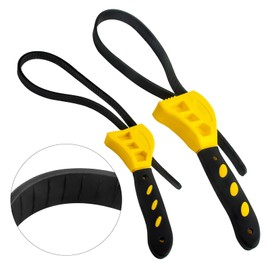 BEHEY Strap Wrench - 2pcs,Plumbing Wrench for Tight Spaces Use as Jar Opener, Oil Filter Wrench,Pipe Wrench, Rubber Strap Wrenches Used by Mechanics, Plumber Tools